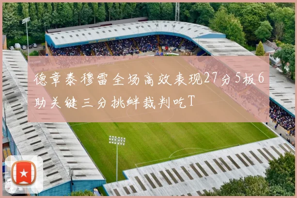 德章泰穆雷全场高效表现27分5板6助关键三分挑衅裁判吃T